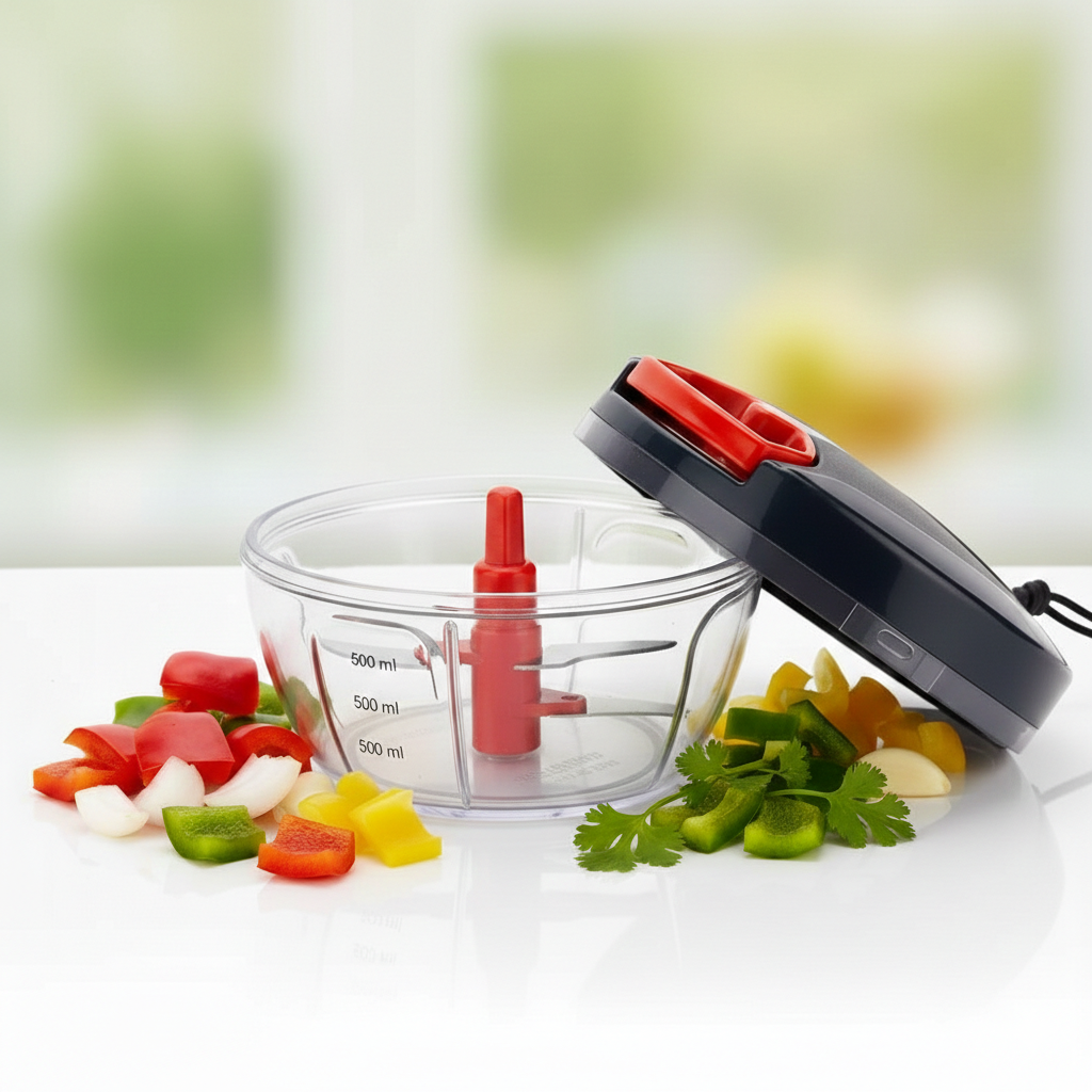 One-Press Vegetable Chopper – Fast Cutting, Zero Effort