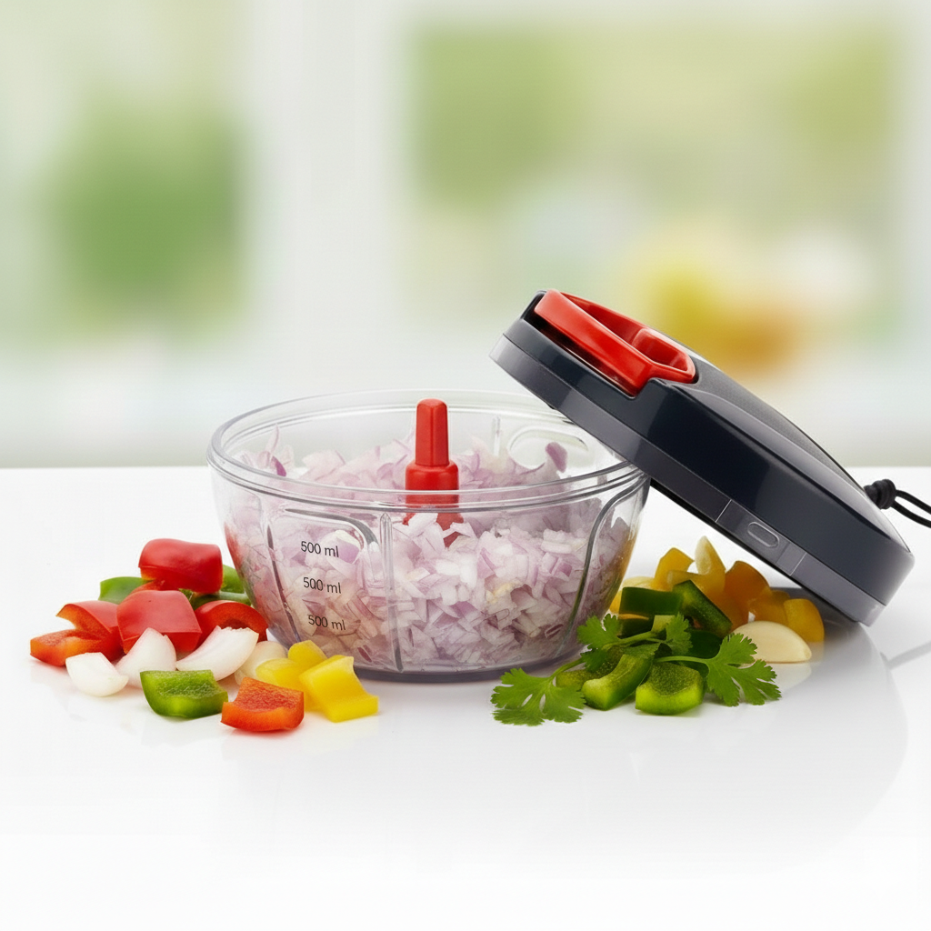 One-Press Vegetable Chopper – Fast Cutting, Zero Effort