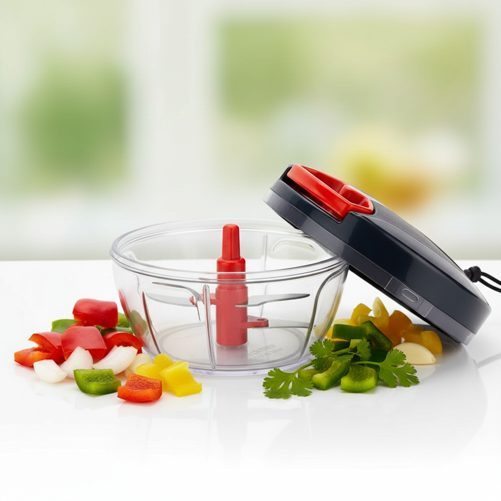 One-Press Vegetable Chopper – Fast Cutting, Zero Effort